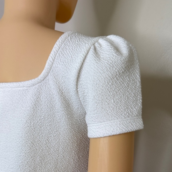 Maeve by Anthropologie White Textured Square Neck Top, New With Tags,White Knit - Picture 9 of 16